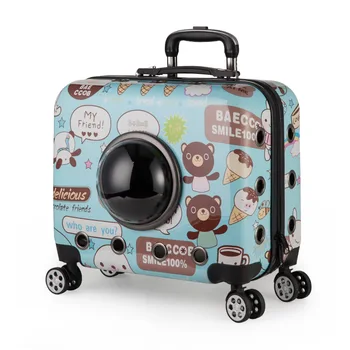 Portable Cartoon Pet Trolley Box for Small Dog Cat Four-wheeled Breathable Pet Carrier with Bubble Window 6.5kg Max Bearing
Portable Cartoon Pet Trolley Box for Small Dog Cat Four-wheeled Breathable Pet Carrier with Bubble Window 6.5kg Max Bearing
