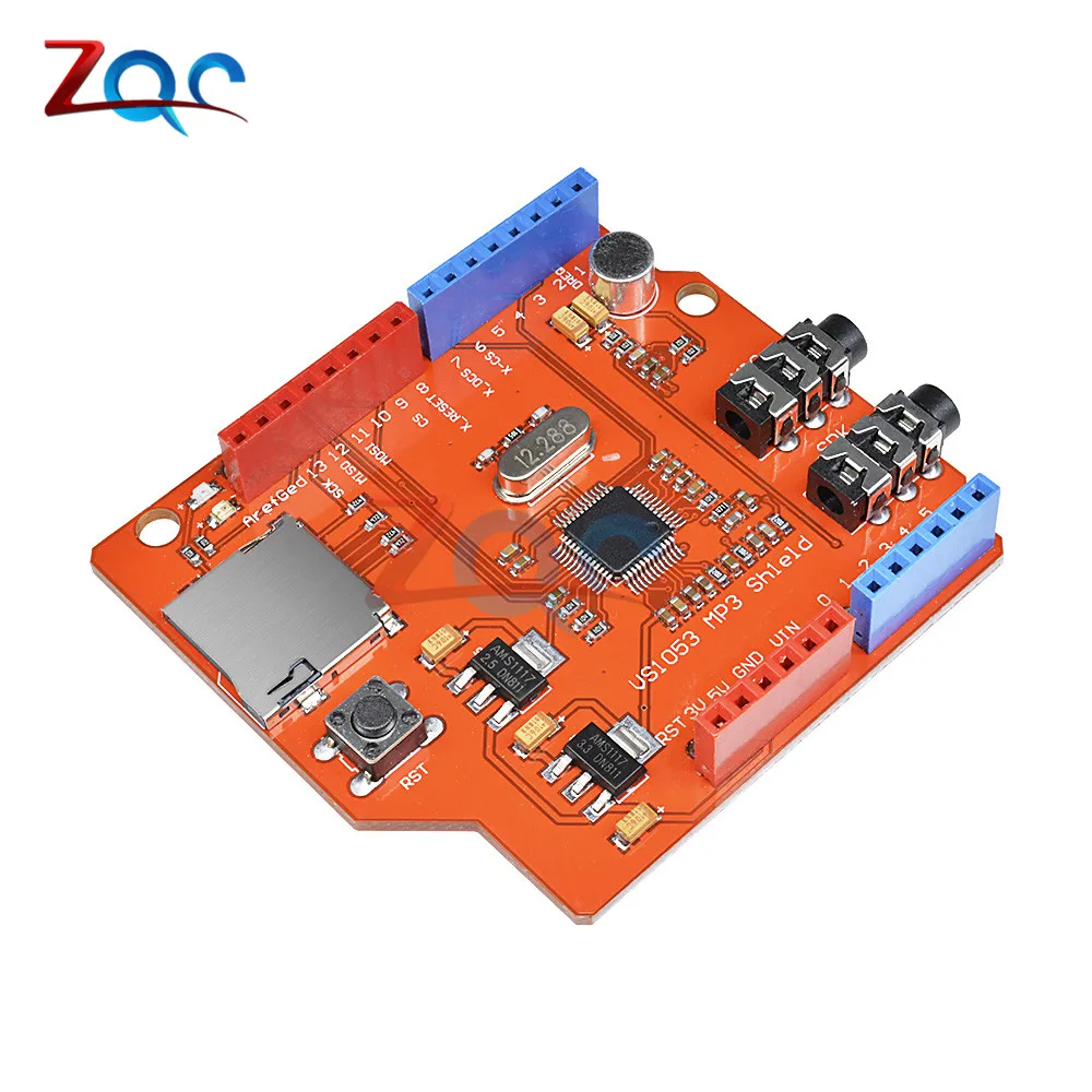 VS1053 VS1053B Stereo Audio MP3 Player Shield Record Decode Development Board Module With TF Card Slot For Arduino UNO R3 One
VS1053 VS1053B Stereo Audio MP3 Player Shield Record Decode Development Board Module With TF Card Slot For Arduino UNO R3 One