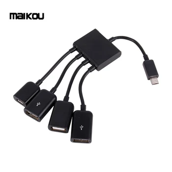 Maikou OTG Hub Cable Connector Spliter 4 Port Micro USB Power Charger for Smartphone Computer Tablet PC
Maikou OTG Hub Cable Connector Spliter 4 Port Micro USB Power Charger for Smartphone Computer Tablet PC