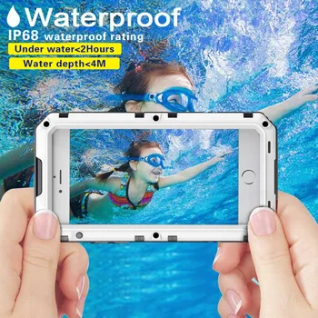 Luxury IP68 Powerful Shockproof Dirtproof Waterproof Metal phone Case For iphone 6 6s 6S Plus 7 7 plus cover Gift
Luxury IP68 Powerful Shockproof Dirtproof Waterproof Metal phone Case For iphone 6 6s 6S Plus 7 7 plus cover Gift