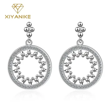 XIYANIKE 925 Sterling Silver Fashion Elegant Hollow Round Crystal Drop Earrings For Women Handmade Simple Geometry Ear Jewelry
XIYANIKE 925 Sterling Silver Fashion Elegant Hollow Round Crystal Drop Earrings For Women Handmade Simple Geometry Ear Jewelry