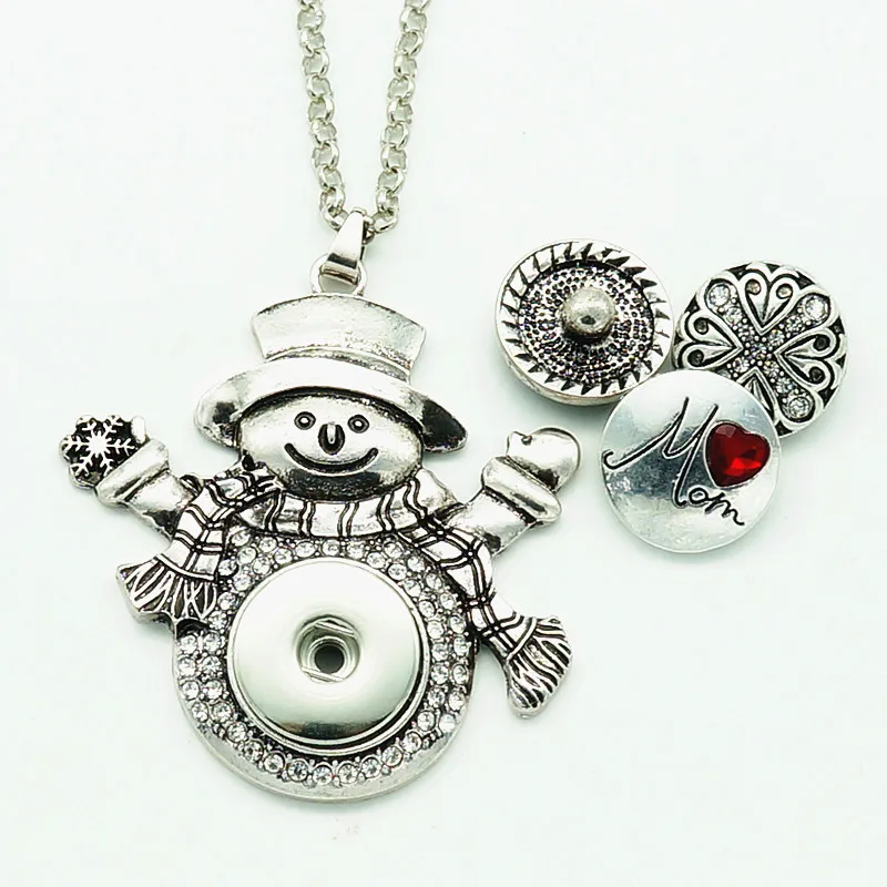 Fashion Winter Rhinestone Snowman pendant snap necklace 60cm fit 18MM snap buttons jewelry wholesale DJ0106
Fashion Winter Rhinestone Snowman pendant snap necklace 60cm fit 18MM snap buttons jewelry wholesale DJ0106
