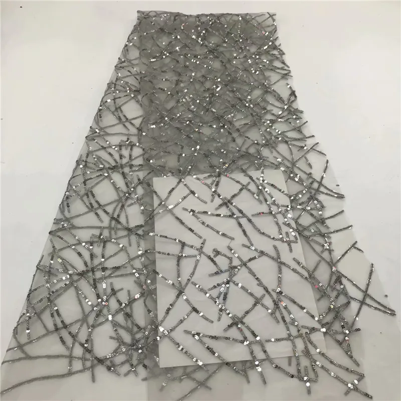 Sequins Net Lace Fabric 2019 High Quality African Mesh Wedding Bride Dress Sewing Sequined Embroidered Material grey green
Sequins Net Lace Fabric 2019 High Quality African Mesh Wedding Bride Dress Sewing Sequined Embroidered Material grey green