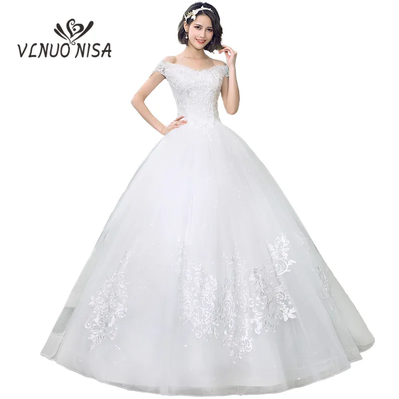New Fashion Cheap Wedding Dresses 2018 Boat Neck Sexy Off the shoulder Customized Plus Size Lace Embroidery Elegant Princess C
New Fashion Cheap Wedding Dresses 2018 Boat Neck Sexy Off the shoulder Customized Plus Size Lace Embroidery Elegant Princess C