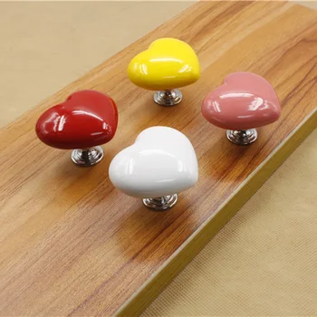 Colorful heart-shaped ceramic handle modern simple wardrobe drawer cupboard door Chinese single-hole furniture hardware handle
Colorful heart-shaped ceramic handle modern simple wardrobe drawer cupboard door Chinese single-hole furniture hardware handle