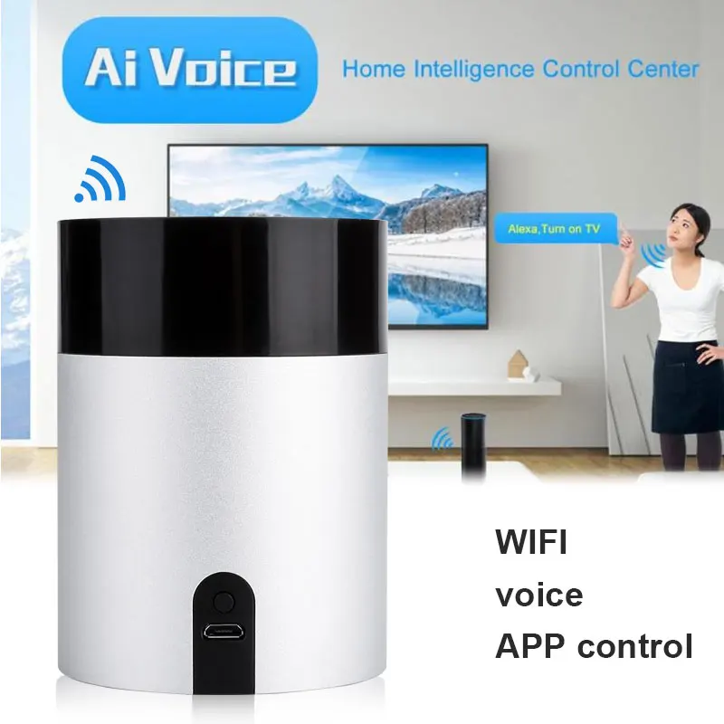 WiFi+IR+VOX Intelligent WiFi Infrared Controller Remote Control By App Aluminium Alloy Wifi Infrared Remote Controller
WiFi+IR+VOX Intelligent WiFi Infrared Controller Remote Control By App Aluminium Alloy Wifi Infrared Remote Controller
