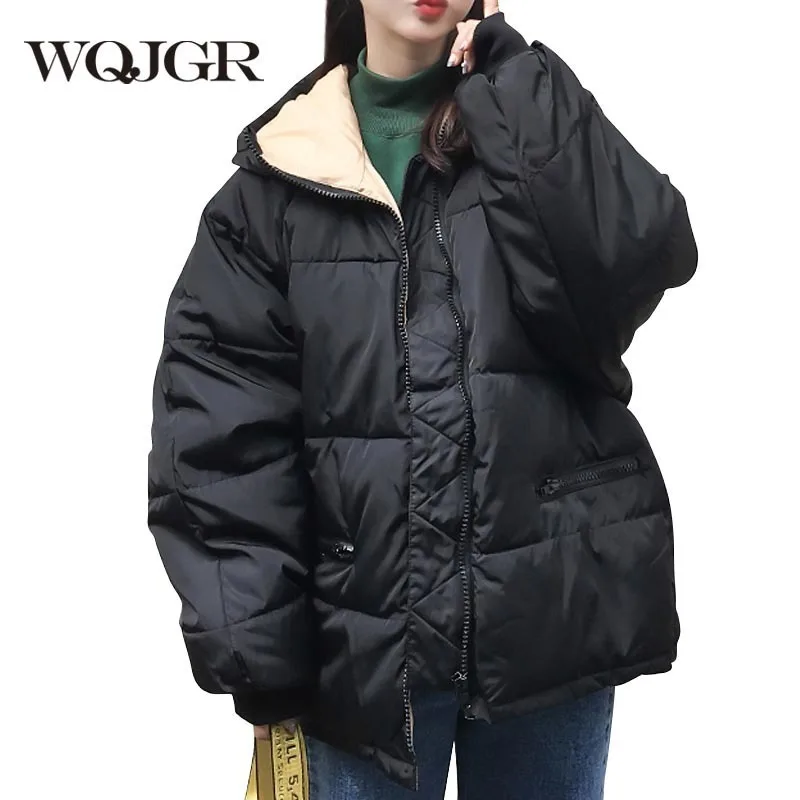 WQJGR 2019 News Fashion Winter Jacket Women Long Sleeve Female Coat Filling Cotton Loose Coat Women 
WQJGR 2019 News Fashion Winter Jacket Women Long Sleeve Female Coat Filling Cotton Loose Coat Women