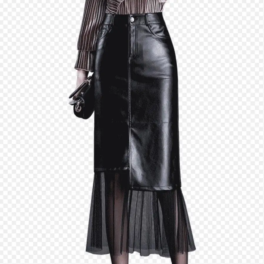 Autumn Winter Women Skirt Fashion high waist Sexy PU Leather Patchwork Mesh skirt plus size 4XL
Autumn Winter Women Skirt Fashion high waist Sexy PU Leather Patchwork Mesh skirt plus size 4XL