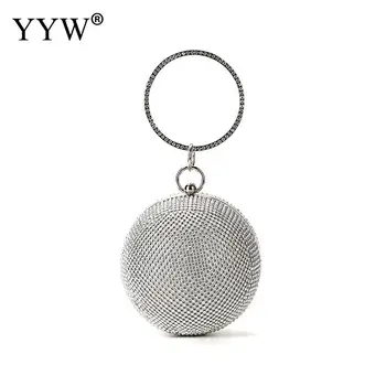 Silver Ball Clutches Rounf Handbag And Purse Rhinestone Evening Night Hand Bag Prom Party Wedding Luxury Women Bags Designer
Silver Ball Clutches Rounf Handbag And Purse Rhinestone Evening Night Hand Bag Prom Party Wedding Luxury Women Bags Designer