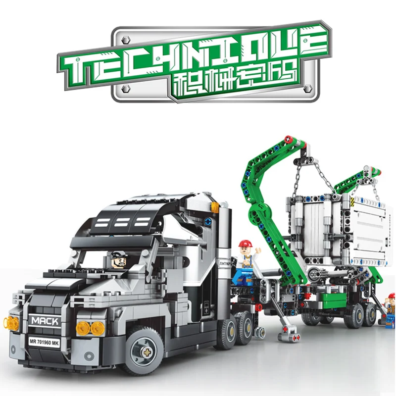 1202pcs Diy Building Blocks Technic Series Mark Container Big Truck Racing Car Compatible with Legoingly Toys for Children Gifts
1202pcs Diy Building Blocks Technic Series Mark Container Big Truck Racing Car Compatible with Legoingly Toys for Children Gifts