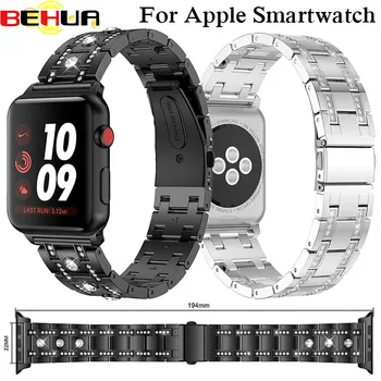 Stylish Crystal Diamond strap for Apple Watch band 38mm 42mm 40 44mm stainless steel Replacement Bands for iWatch series 1 2 3 4
Stylish Crystal Diamond strap for Apple Watch band 38mm 42mm 40 44mm stainless steel Replacement Bands for iWatch series 1 2 3 4