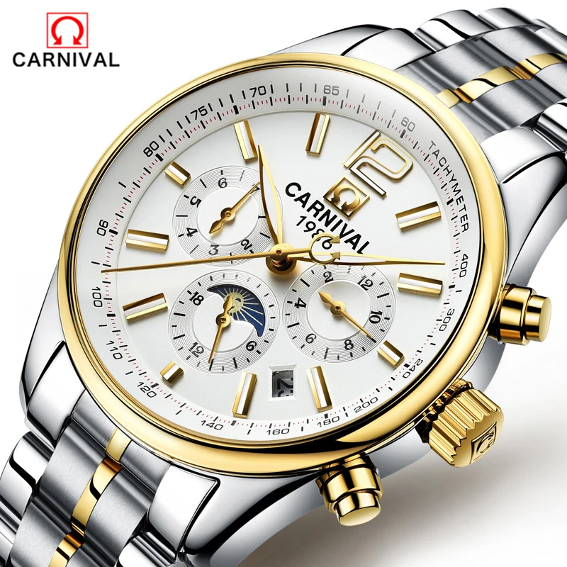 Men's Watch Automatic Mechanical Watches Full Steel Waterproof Male Casual Business Wrist Watch Clock 2018 Luxury Carnival Brand
Men's Watch Automatic Mechanical Watches Full Steel Waterproof Male Casual Business Wrist Watch Clock 2018 Luxury Carnival Brand