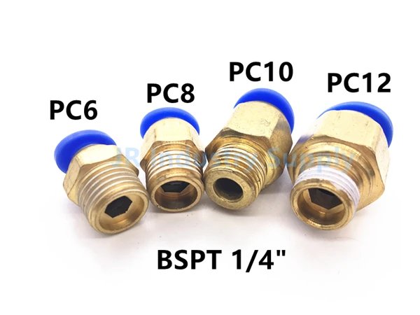 BSPT 1/4" Pneumatic Connectors Pc6 to Pc12 male straight one-touch fittings 10pcs/lot
BSPT 1/4" Pneumatic Connectors Pc6 to Pc12 male straight one-touch fittings 10pcs/lot