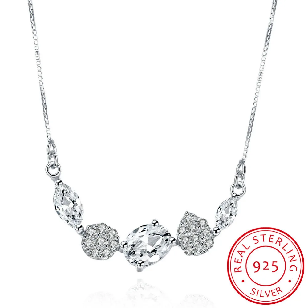 100% Pure 925 sterling silver jewelry five big cute crystal stone link pendant necklace for women fine wedding jewelry N070
100% Pure 925 sterling silver jewelry five big cute crystal stone link pendant necklace for women fine wedding jewelry N070