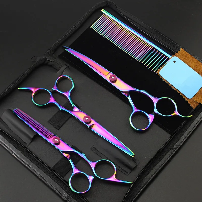 Custom 7" multi color animal scissors pet grooming curved scissors dog shears dog grooming scissors dog cat hair clippers
Custom 7" multi color animal scissors pet grooming curved scissors dog shears dog grooming scissors dog cat hair clippers