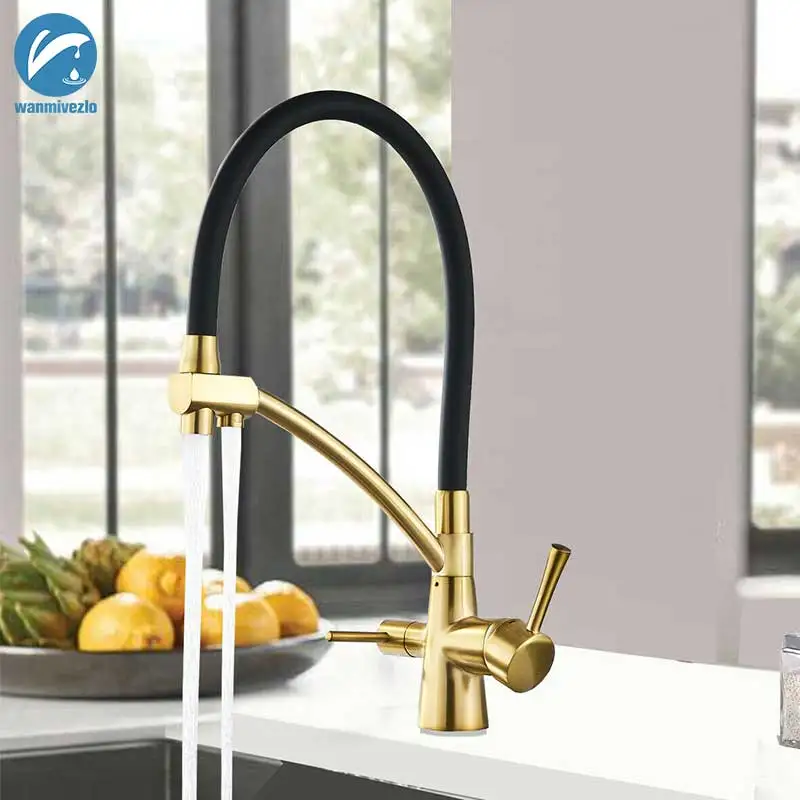Brushed Gold Purify Kitchen Faucet Cold Hot Water Tap Dual Water Outlet Rotation Kitchen Mixer Tap Purifiers Kitchen Tap
Brushed Gold Purify Kitchen Faucet Cold Hot Water Tap Dual Water Outlet Rotation Kitchen Mixer Tap Purifiers Kitchen Tap
