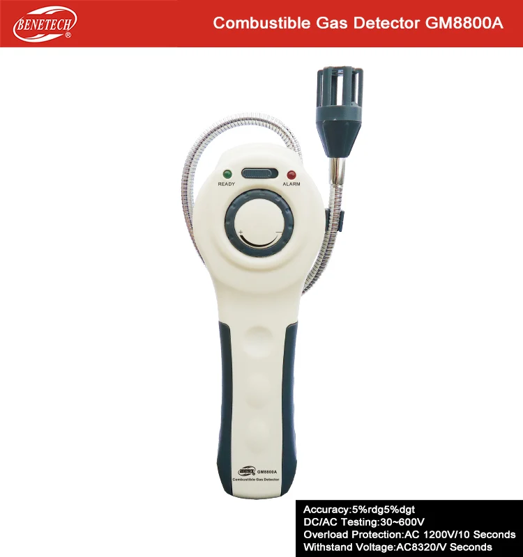 Flammable Combustible Gas Leak Detector Tester Instruments GM8800A Sound Light Alarm Adjustable Sensitivity
Flammable Combustible Gas Leak Detector Tester Instruments GM8800A Sound Light Alarm Adjustable Sensitivity