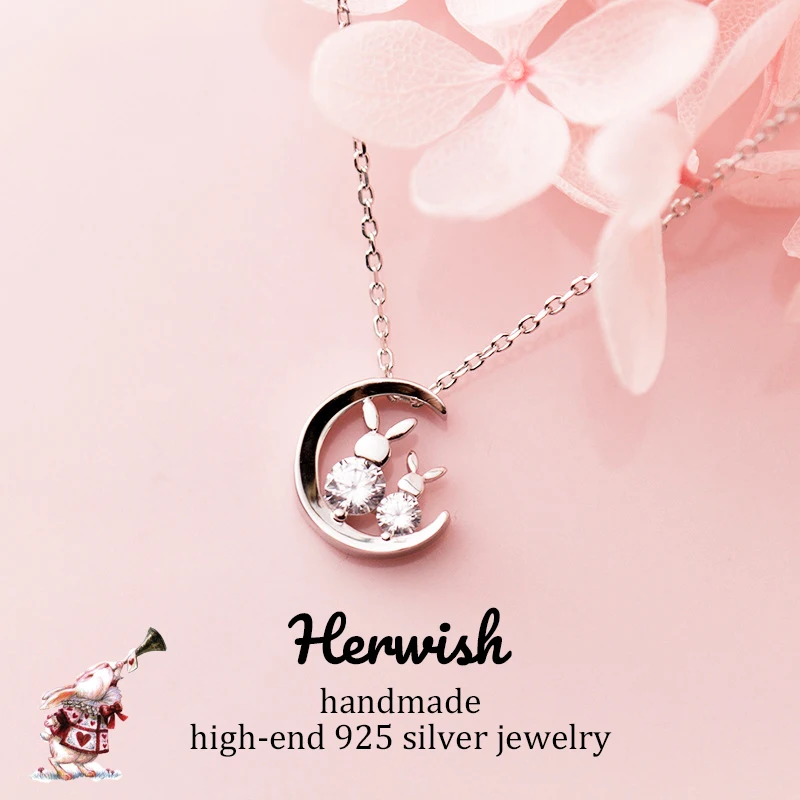 Herwish Wonderland Zirconia Rabbit Pendant Necklace 925 Sterling Silver Necklace Animal Bunny Women Jewlery Girlfriend Gift
Herwish Wonderland Zirconia Rabbit Pendant Necklace 925 Sterling Silver Necklace Animal Bunny Women Jewlery Girlfriend Gift