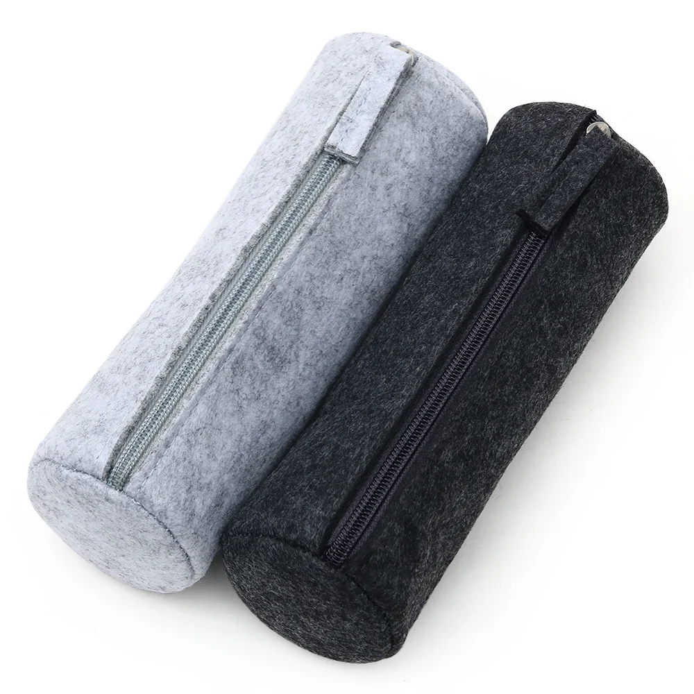 Minimal Grey Felt Pencil Cases