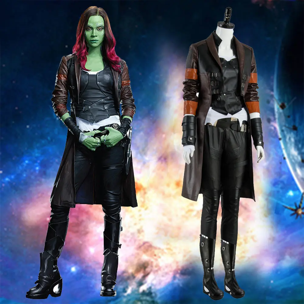 Новинка 2017 года Костюм Gamora Guardians of the Galaxy 2 Ботинки для костюмированной вечеринки