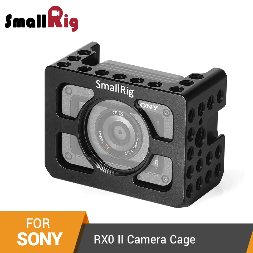SmallRig RX0 ii Camera Cage for Sony RX0 II Form-Fitted Cage With 1/4-20 Threaded Holes and Arri Locating Holes - 2344
SmallRig RX0 ii Camera Cage for Sony RX0 II Form-Fitted Cage With 1/4-20 Threaded Holes and Arri Locating Holes - 2344