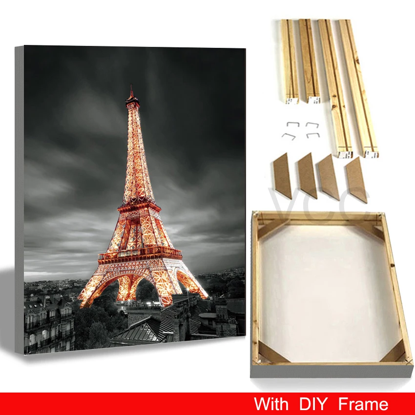 Wall Art Canvas Painting Picture With DIY Framed Eiffel Tower Picture Poster And Print Wall Pictures For Living Room,Unassembled
Wall Art Canvas Painting Picture With DIY Framed Eiffel Tower Picture Poster And Print Wall Pictures For Living Room,Unassembled