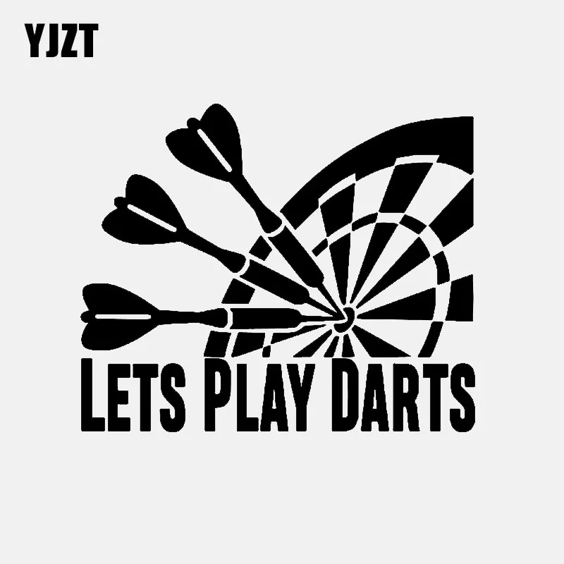YJZT 15.3CM*12.6CM Interesting Car-styling Lets Play Darts Car Sticker Decal Black Silver Vinyl C11-2122
YJZT 15.3CM*12.6CM Interesting Car-styling Lets Play Darts Car Sticker Decal Black Silver Vinyl C11-2122