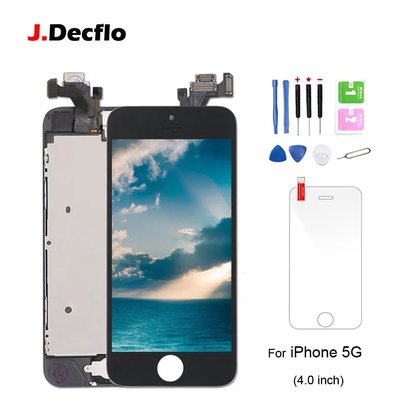For iPhone 5 5G LCD Display Touch Screen Digitizer+Home Button+Front Camera+Ear Speaker Full Set Assembly Replacement with Gifts
For iPhone 5 5G LCD Display Touch Screen Digitizer+Home Button+Front Camera+Ear Speaker Full Set Assembly Replacement with Gifts