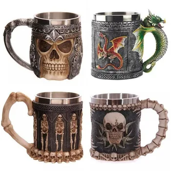 1Pcs New Creative 3D Skull knight Cup Striking Skull Warrior Tankard Viking Skull goblet Mug Gothic Helmet Halloween Drink ware
1Pcs New Creative 3D Skull knight Cup Striking Skull Warrior Tankard Viking Skull goblet Mug Gothic Helmet Halloween Drink ware