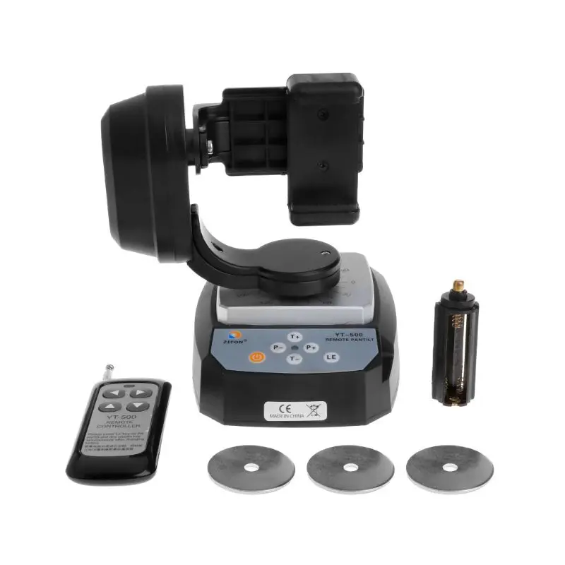 Pan Tilt Remote Control YT-500 Motorized Automatic Tripod Mount Heads Adapter Rotating Video Camera Photography Smartphone
Pan Tilt Remote Control YT-500 Motorized Automatic Tripod Mount Heads Adapter Rotating Video Camera Photography Smartphone