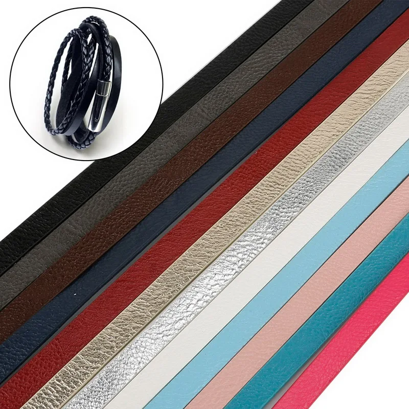 New Hot 100CM 10mm Flat Faux Leather Cord DIY Rope Thread String Lace Jewelry Findings for DIY Choker Necklace
New Hot 100CM 10mm Flat Faux Leather Cord DIY Rope Thread String Lace Jewelry Findings for DIY Choker Necklace