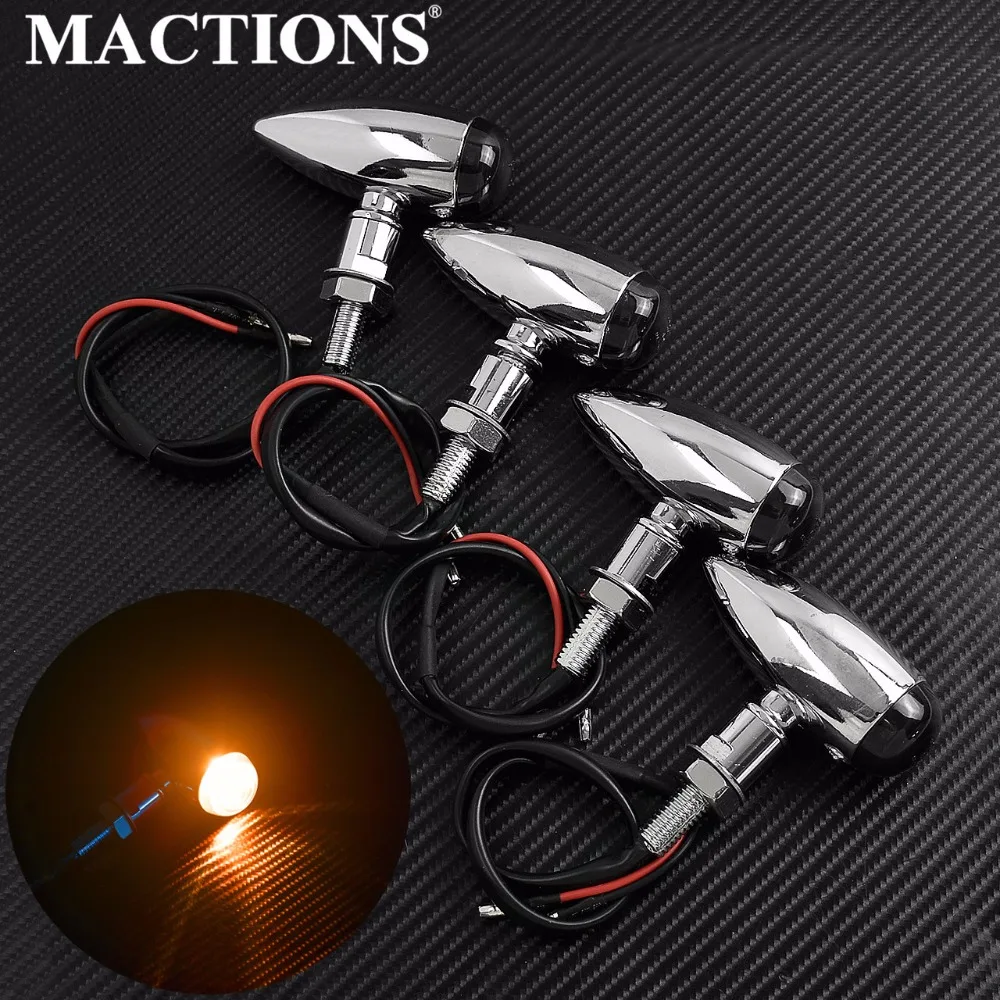 Universal Motorcycle EM Bullet 2PCS/4PCS Chrome Turn Signal Indicator Light For Harley Sportster Mini Chopper Bobber
Universal Motorcycle EM Bullet 2PCS/4PCS Chrome Turn Signal Indicator Light For Harley Sportster Mini Chopper Bobber