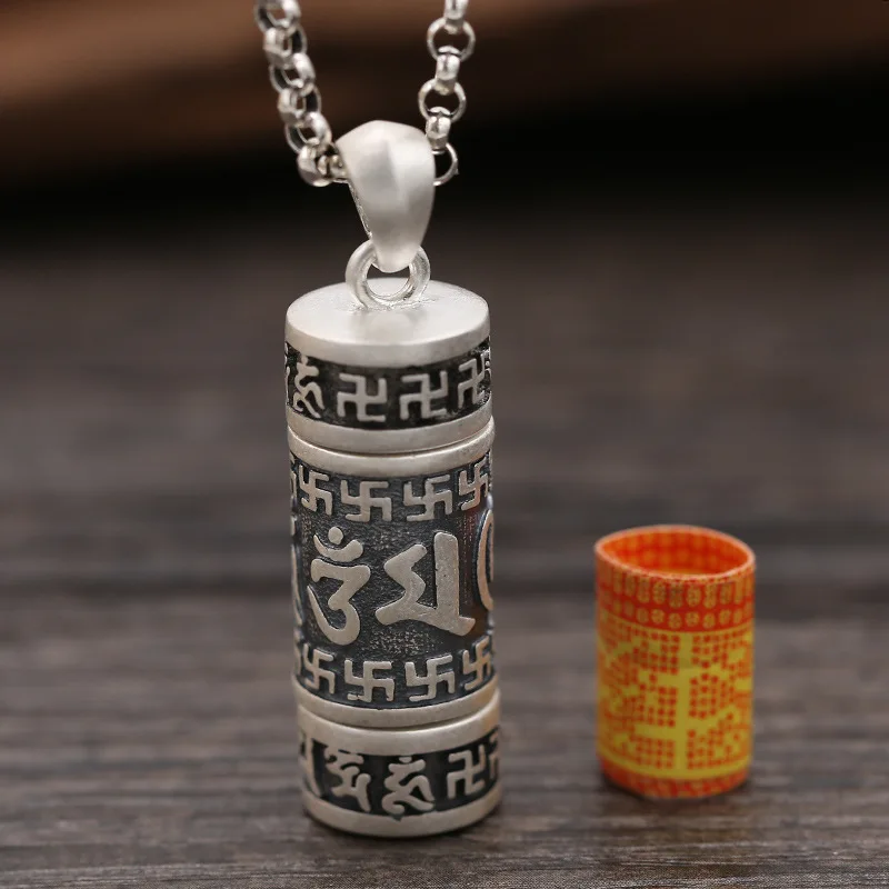 Nepal Real 990 Silver Sterling Necklace Tibetan Buddha Pendant Amulet Chinese Thai silver swastika mantra hollow out pendant
Nepal Real 990 Silver Sterling Necklace Tibetan Buddha Pendant Amulet Chinese Thai silver swastika mantra hollow out pendant