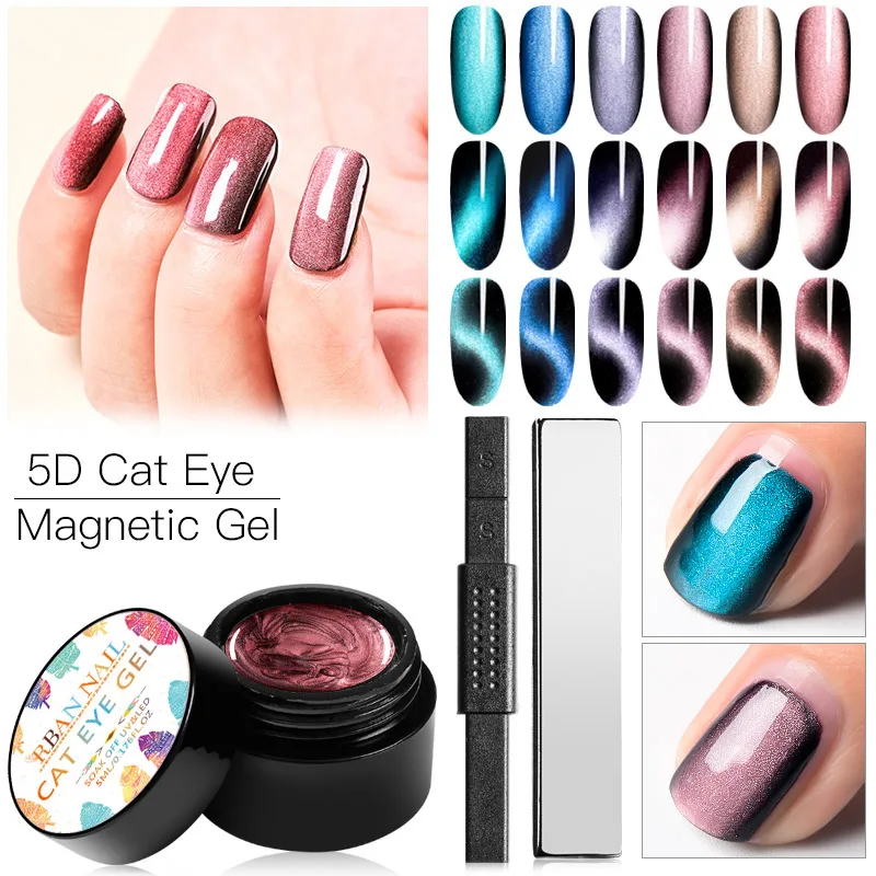 RBAN NAIL 5ml Magnetic 5D Cat Eye UV Gel Nail Polish Set Laser Nail Art Paint Starry Sky Jade Effect Varnish Black Base Needed
RBAN NAIL 5ml Magnetic 5D Cat Eye UV Gel Nail Polish Set Laser Nail Art Paint Starry Sky Jade Effect Varnish Black Base Needed