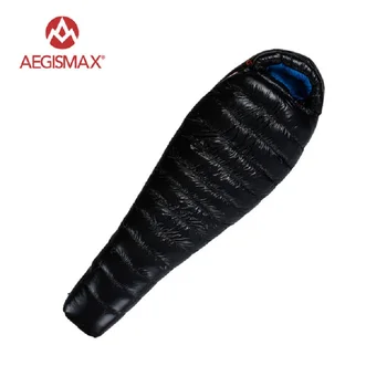 

AEGISMAX 95% White Goose Down Mummy Camping Sleeping Bag Cold Winter Ultralight Baffle Design Camping Splicing G1-G4 Lengthened