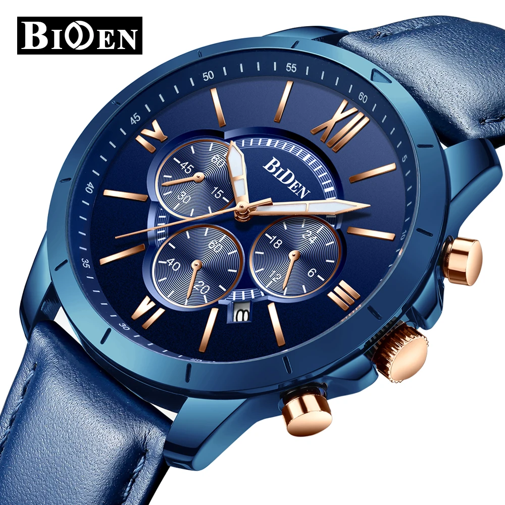 BIDEN Mens Watches Fashion Sport Quartz Clock Male Watch Men Luxury Business Leather Waterproof Wristwatch Relogio Masculino
BIDEN Mens Watches Fashion Sport Quartz Clock Male Watch Men Luxury Business Leather Waterproof Wristwatch Relogio Masculino