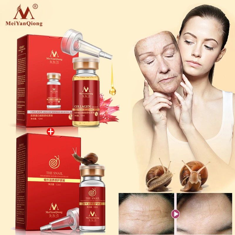 2 bottles (12ml Snail Essence+12ml Collagen Essence) Face Care Anti Aging Remove Wrinkles Serum Skin Whitening Skin Care
2 bottles (12ml Snail Essence+12ml Collagen Essence) Face Care Anti Aging Remove Wrinkles Serum Skin Whitening Skin Care