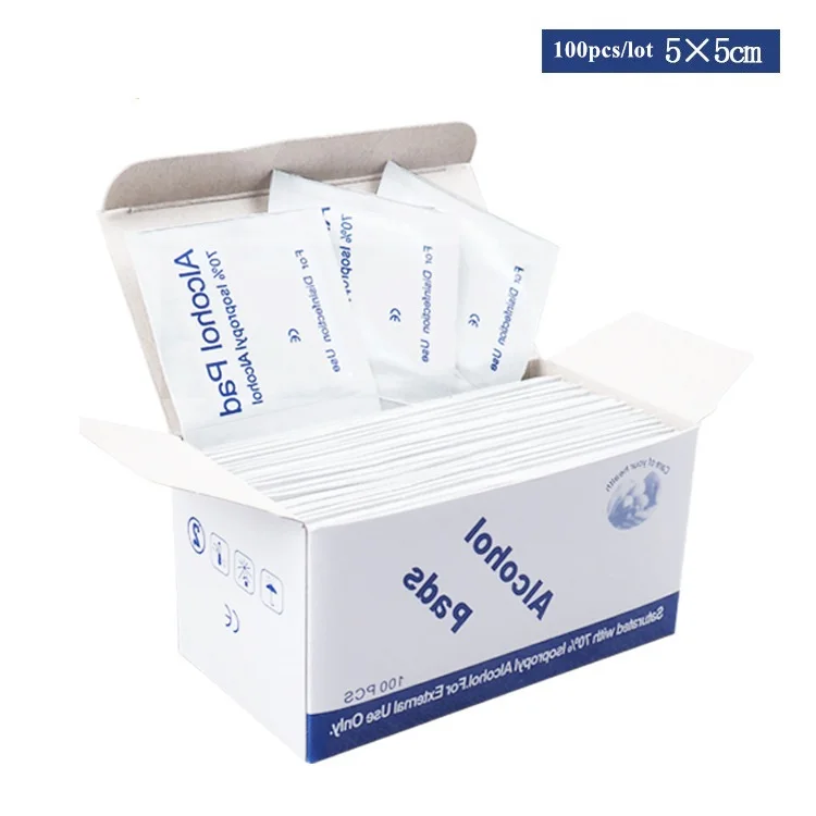 100PCS/Lot Antiphlogosis Isopropyl Alcohol Swab Pads Piece Wipe Antiseptic Skin Cleaning Care First Aid
100PCS/Lot Antiphlogosis Isopropyl Alcohol Swab Pads Piece Wipe Antiseptic Skin Cleaning Care First Aid