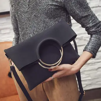 2 pieces Spring fashion new handbags High-quality matte PU leather Women bag Open Metal ring Envelopes Portable Shoulder bag
2 pieces Spring fashion new handbags High-quality matte PU leather Women bag Open Metal ring Envelopes Portable Shoulder bag