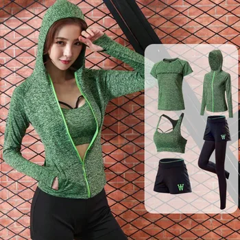 women Yoga Suit High waist pants+shorts+sexy bra+t shirt+coats women 5 piece sets quick dry fitness gym clothing sport Yoga sets
women Yoga Suit High waist pants+shorts+sexy bra+t shirt+coats women 5 piece sets quick dry fitness gym clothing sport Yoga sets