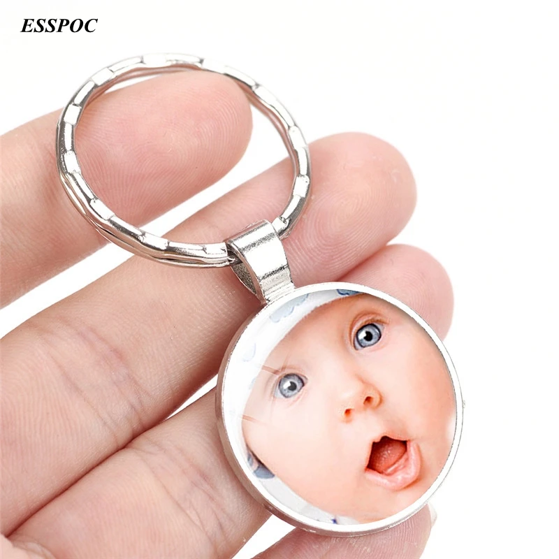 DIY Handmade Fashion Personalized Custom Keychain Rings Baby Lover Pet Photo Keyring Chain Ring Holder Birthday Commemorate Gift | Украшения