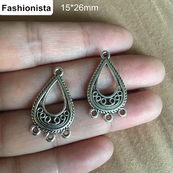 200 Pcs Multi-loop Jewelry Connectors 15*26mm Antique Silver Tone Chandelier Earring Connectors,Teardrop Shape Charms 
200 Pcs Multi-loop Jewelry Connectors 15*26mm Antique Silver Tone Chandelier Earring Connectors,Teardrop Shape Charms