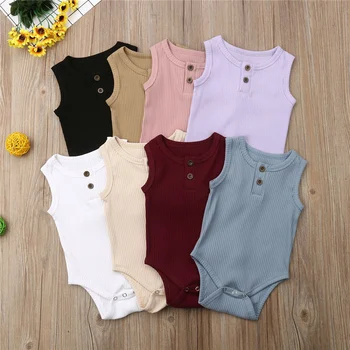 Cute Newborn Baby Boy Girl Cotton Romper Jumpsuit Solid Sleeveless Outfit Summer Casual Clothes Baby Girl Boy Clothing 8 Color
Cute Newborn Baby Boy Girl Cotton Romper Jumpsuit Solid Sleeveless Outfit Summer Casual Clothes Baby Girl Boy Clothing 8 Color