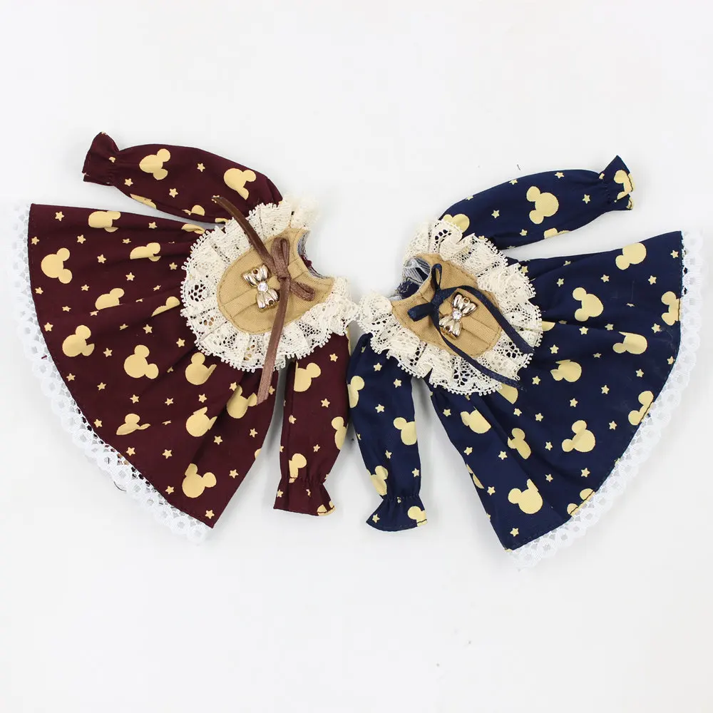 Outfits for Blyth doll Blue&Brown Mickey dress Cute and simple suit for 1/6 azone BJD pullip licca
Outfits for Blyth doll Blue&Brown Mickey dress Cute and simple suit for 1/6 azone BJD pullip licca