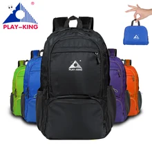 Playking dobrável à prova dfoldable água mochila de viagem ao ar livre dobrável saco leve esporte caminhadas ginásio acampamento trekking(China)
