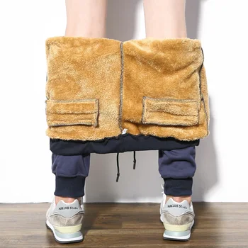Winter Warm Pants Men Outside Fleece Joggers Thicken Sweatpants Fleece Drawstring Trousers Male Solid Streetwear M-5XL
Winter Warm Pants Men Outside Fleece Joggers Thicken Sweatpants Fleece Drawstring Trousers Male Solid Streetwear M-5XL
