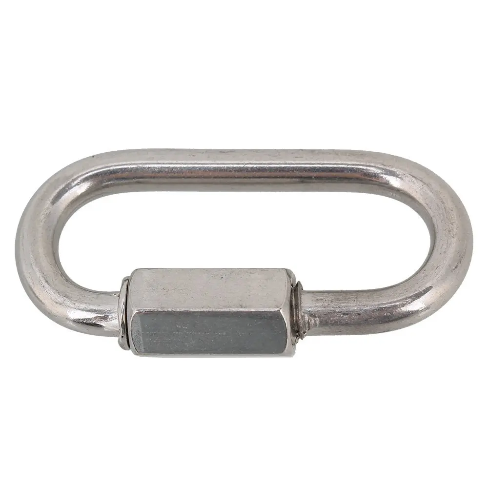 5Pcs Multifunctional 304 Stainless Steel Carabiner Quick Oval Screwlock Link Lock Ring Hook M4
5Pcs Multifunctional 304 Stainless Steel Carabiner Quick Oval Screwlock Link Lock Ring Hook M4