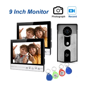 9 inch touch key color video doorphone intercom system doorbell kits with recording and IR night vision camera for home security
9 inch touch key color video doorphone intercom system doorbell kits with recording and IR night vision camera for home security