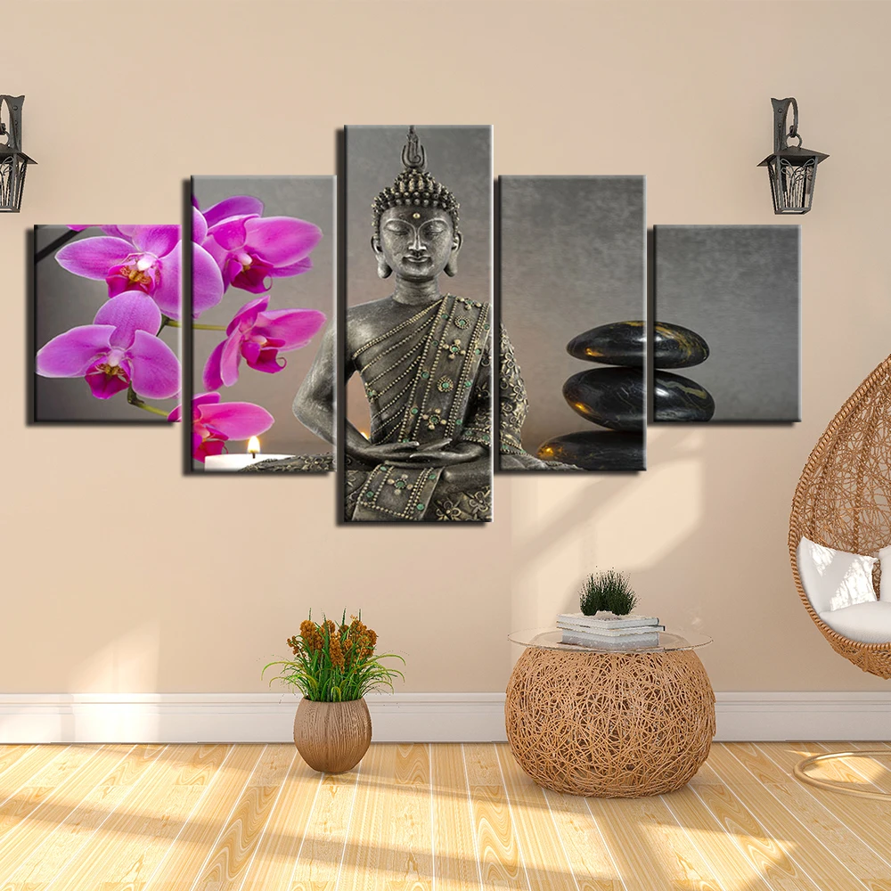 Popular Wall Art Frame Canvas Fashion Posters HD Prints 5 Pieces Paintings Modern Buddha Pictures for Living Room
Popular Wall Art Frame Canvas Fashion Posters HD Prints 5 Pieces Paintings Modern Buddha Pictures for Living Room