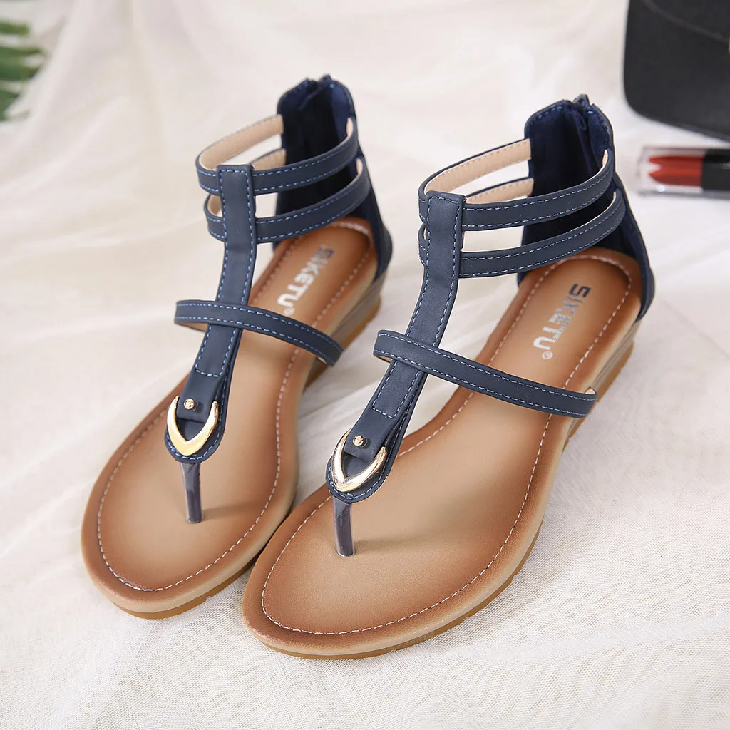2019 Women's Rome Sandals Zipper Spring Summer Ladies Gladiator Shoes Solid Flip Flops Sandal Low Heels Wedges Ankle Shoes New
2019 Women's Rome Sandals Zipper Spring Summer Ladies Gladiator Shoes Solid Flip Flops Sandal Low Heels Wedges Ankle Shoes New